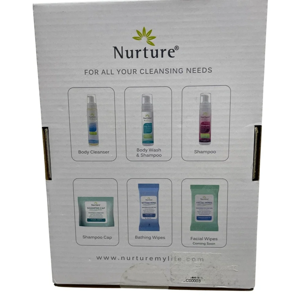 Nurture Cleansing Made Simple New Sealed 3 Bottles No Rinse Body Wash, Shampoo